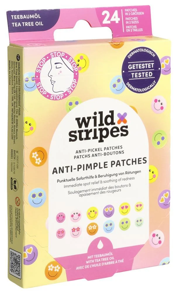WILD Stripes Anti Pickel Pflaster Teebaumöl 24