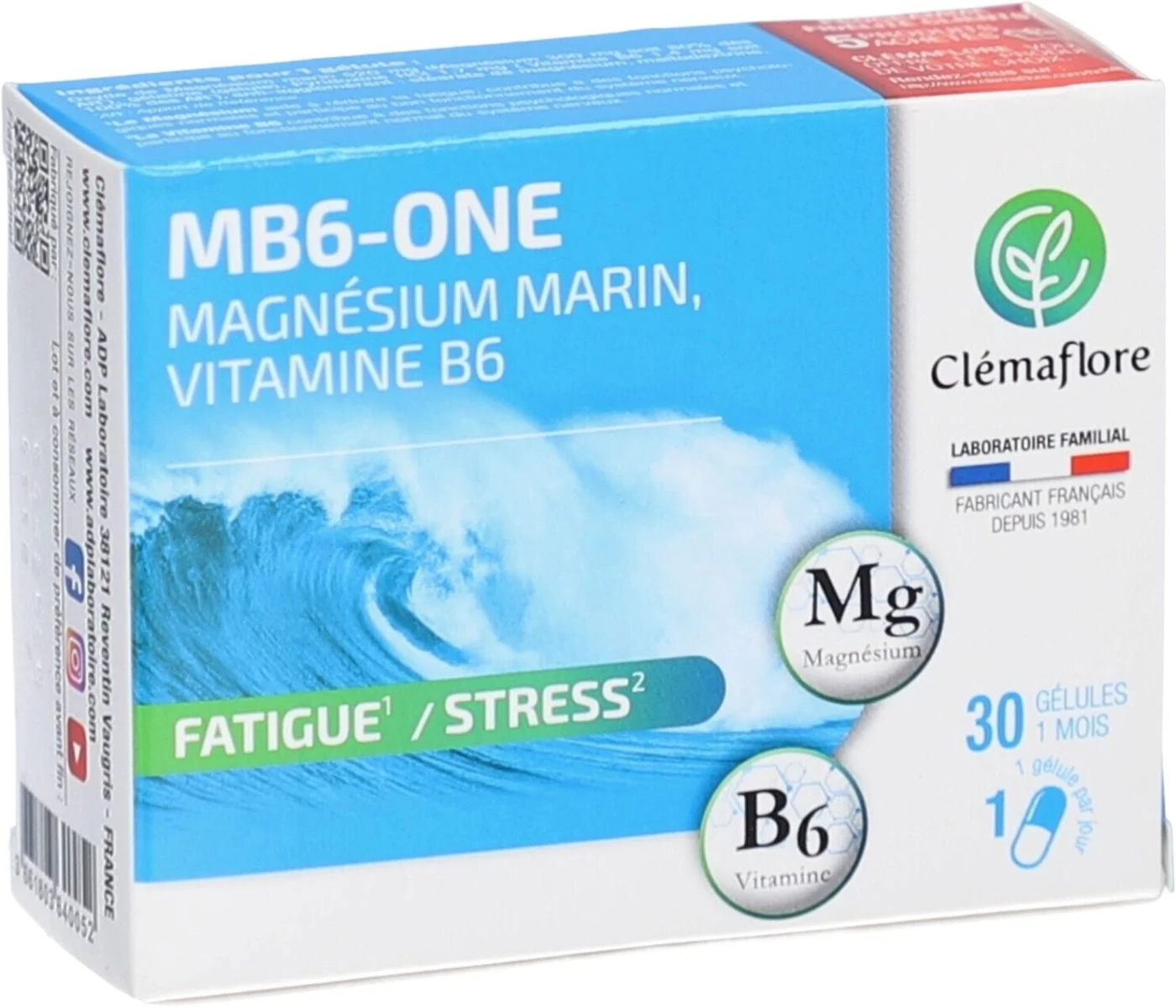 ADP Mb6-One Plus Magnes Marin B6 Gélules 30 Stück