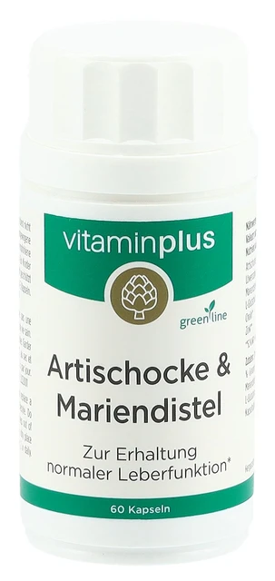 vitaminplus Artischocke + Mariendistel Kapseln 60