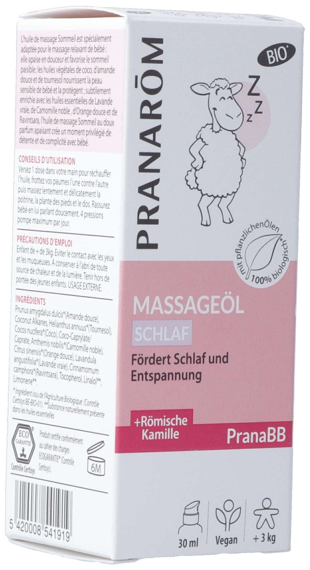 PRANAROM PranaBB Massageöl Schlaf Bio Eco 30ml PRANAROM PranaBB Massageöl Schlaf Bio Eco 30ml