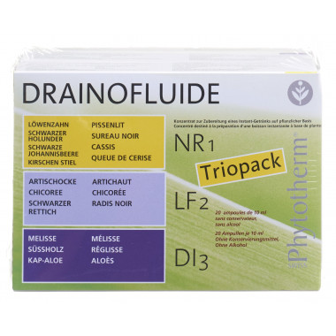 Drainofluide Triopack NR 1 + LF 2 + DI 3 Trinkampullen 3 x 20 Stück