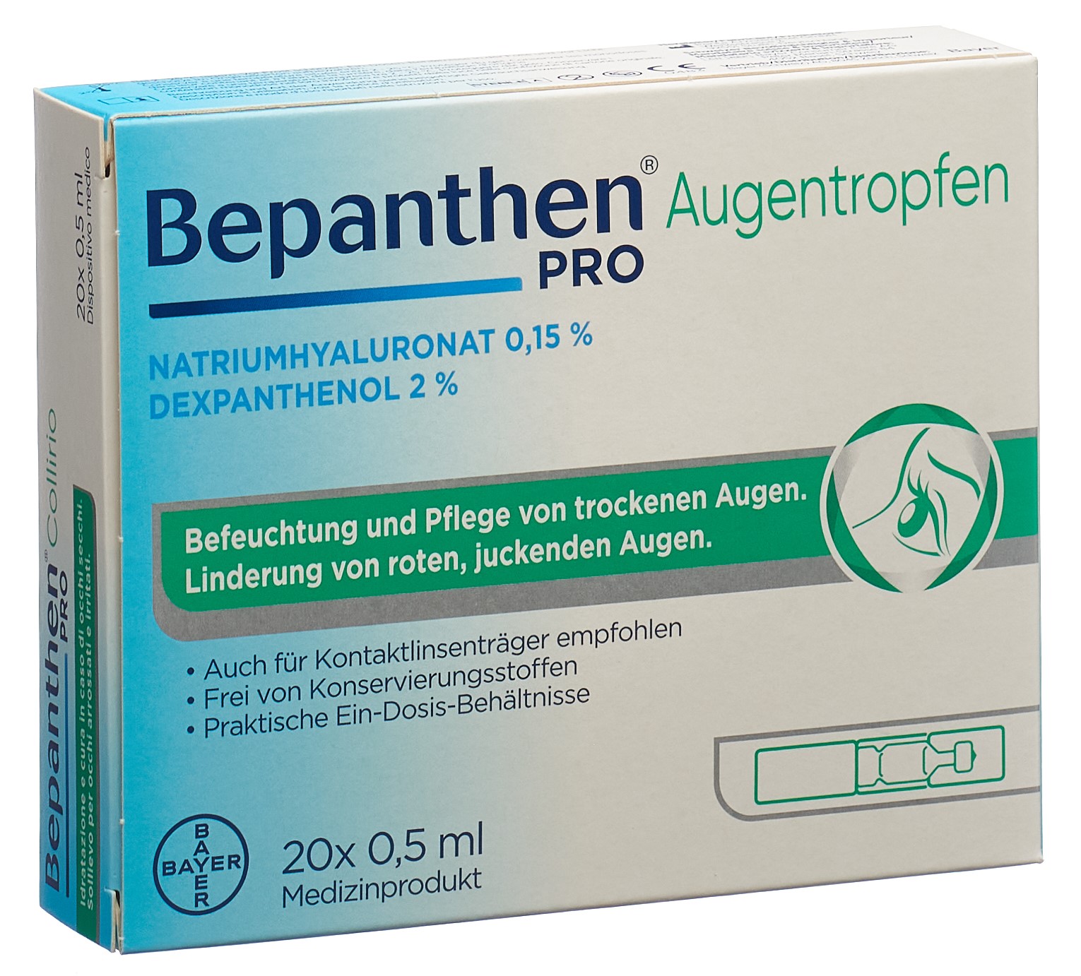 Bepanthen® PRO Augentropfen 20 Monodos 0.5ml Bepanthen® PRO Augentropfen 20 Monodos 0.5ml