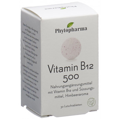 Phytopharma Vitamin B12 Lutschtabletten 500mcg 30 Stück Phytopharma Vitamin B12 Lutschtabletten 500mcg 30 Stück