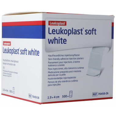 Leukoplast soft white Injektionspflaster 1.9x4cm 500 Stück Leukoplast soft white Injektionspflaster 1.9x4cm 500 Stück