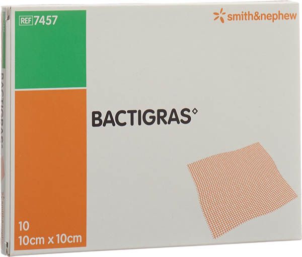 Bactigras Gazeverband 10cmx10cm 10 Btl