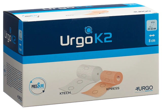 Urgo K2 zweilagig Kompressionssystem 25–32 cm/8cm