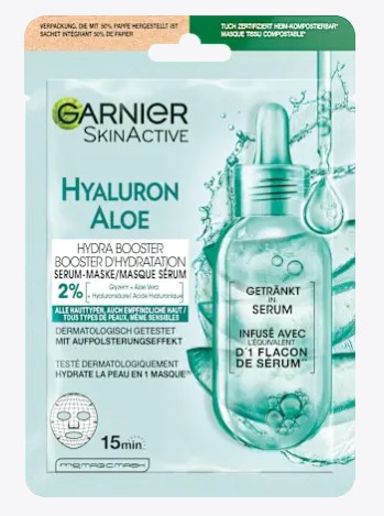 Garnier Skin Tuchmaske Hydra Bomb Hyaluronsäure +Aloe Vera 28g
