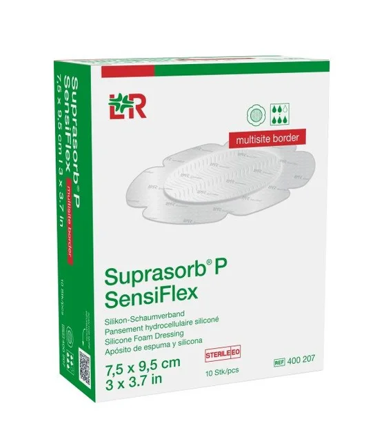 Suprasorb® P sensitive border Mult 7.5 x 9.5 cm 10 Stück