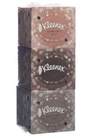 Kleenex ULTRASOFT Kosmetiktücher Würfel Trio 3 x 48 Stück