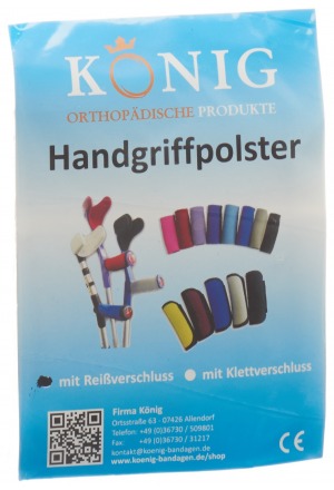 König Griffpolster Krücken schwarz Reissverschluss 1 Paar