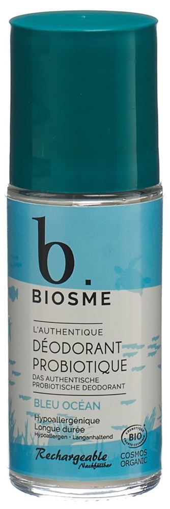 Biosme Deodorant probiotisch Roll-on Bleu océan Nachfüllbar Fl 50ml