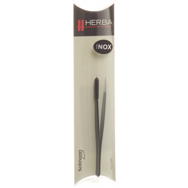 Herba Pinzette spitz Inox schwarz Herba Pinzette spitz Inox schwarz