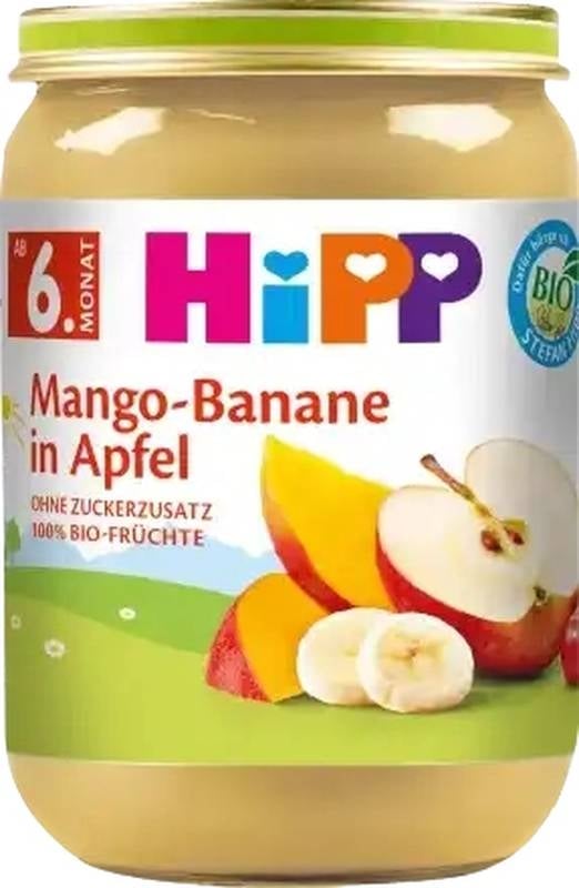 Hipp Bio Mango Banane in Apfel Glas 190g