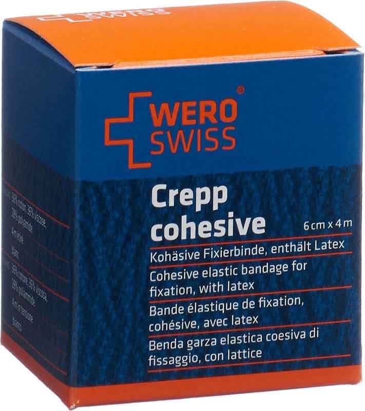 WERO SWISS Lux K-10 El Fixierbinde 4mx6cm weiss