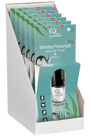 AROMALIFE Kids Roll-on Display Winterfreunde 6 Stück