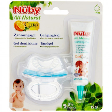 Nuby All Naturals Zahnungsgel mit Beissnuggi Nuby All Naturals Zahnungsgel mit Beissnuggi