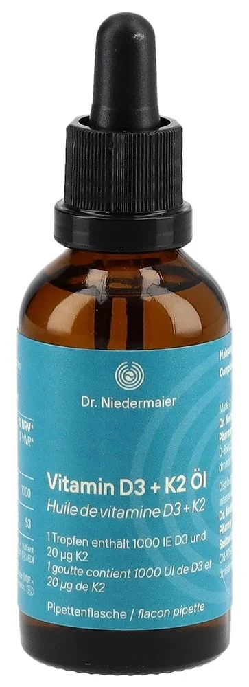 Dr. Niedermaier Vitamin D3 + K2 Öl 50ml Dr. Niedermaier Vitamin D3 + K2 Öl 50ml