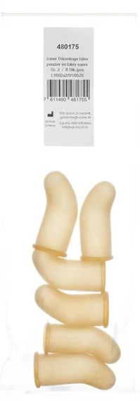 Sanor Däumling Latex Gr2 Btl 6 Stück
