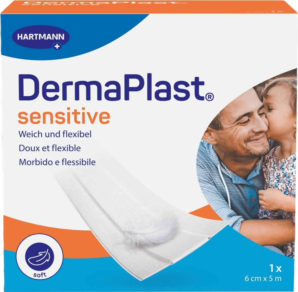 DermaPlast® Sensitive Schnellverband 6 cm x 5 m weiss