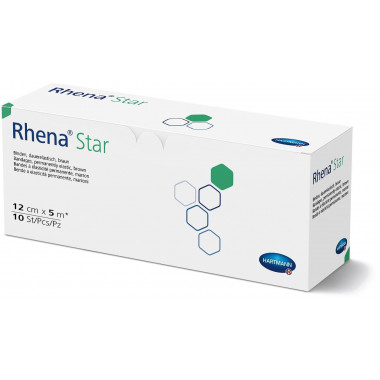 Rhena Star Elastische Binde 12cmx5m hautfarbig offen 10 Stück