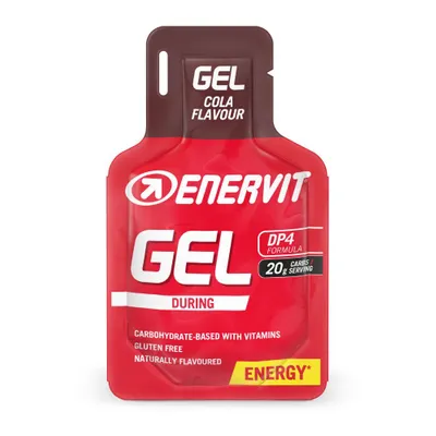 ENERVIT Sportgel Tris Himbeere mit Koffein 24 x 25ml