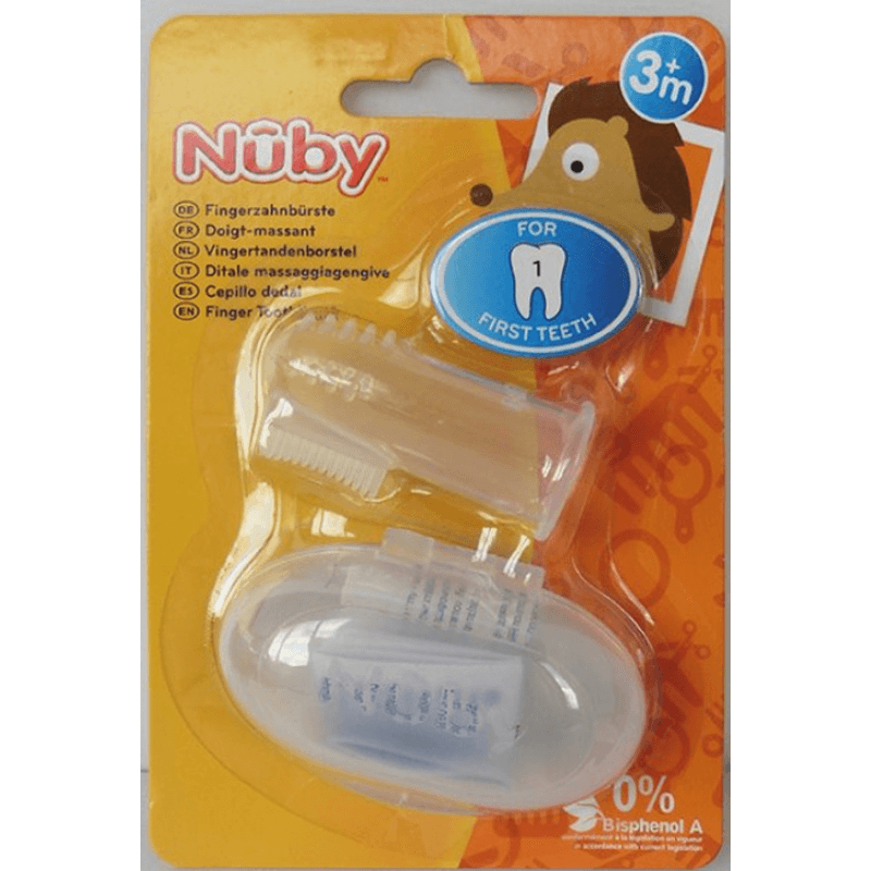 Nuby Finger-Zahnbürste mit Aufbewahrungsbox