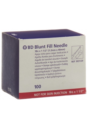 BD Blunt Fill Sicherheitsaufziehkanüle 18G 1.2mmx 40mm 100 Stück