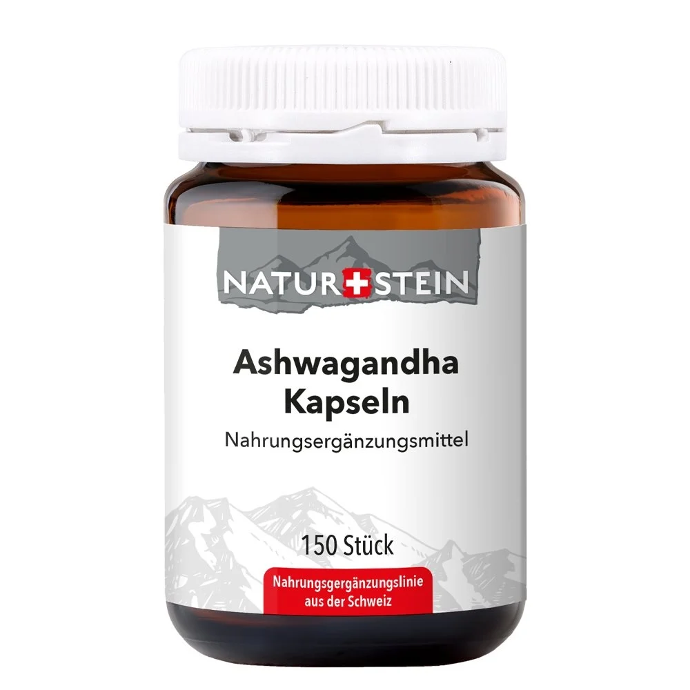 NATURSTEIN Ashwagandha Kapseln Glasfl 150 Stück