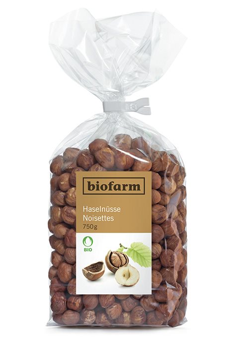 Biofarm Haselnüsse Knospe Beutel 750g