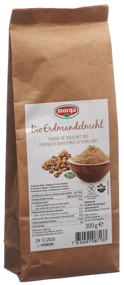 Morga Erdmandelmehl Bio glutenfrei Btl 300 g Morga Erdmandelmehl Bio glutenfrei Btl 300 g