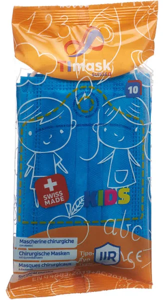 TImask Einweg-Medizinmaske Typ IIR KIDS türkis 10 Stück