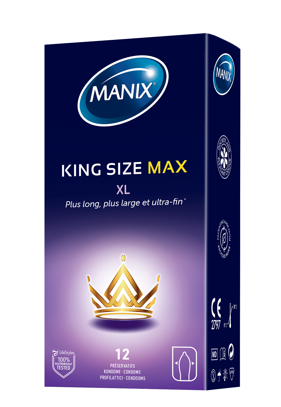 MANIX King Size Max Präservative XL 12 Stück