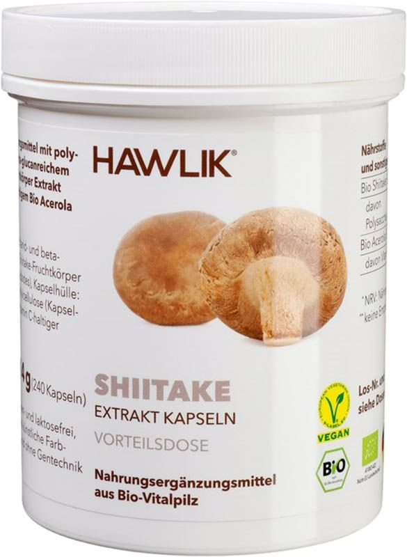 HAWLIK Shiitake Extrakt Kapseln 240 Stück