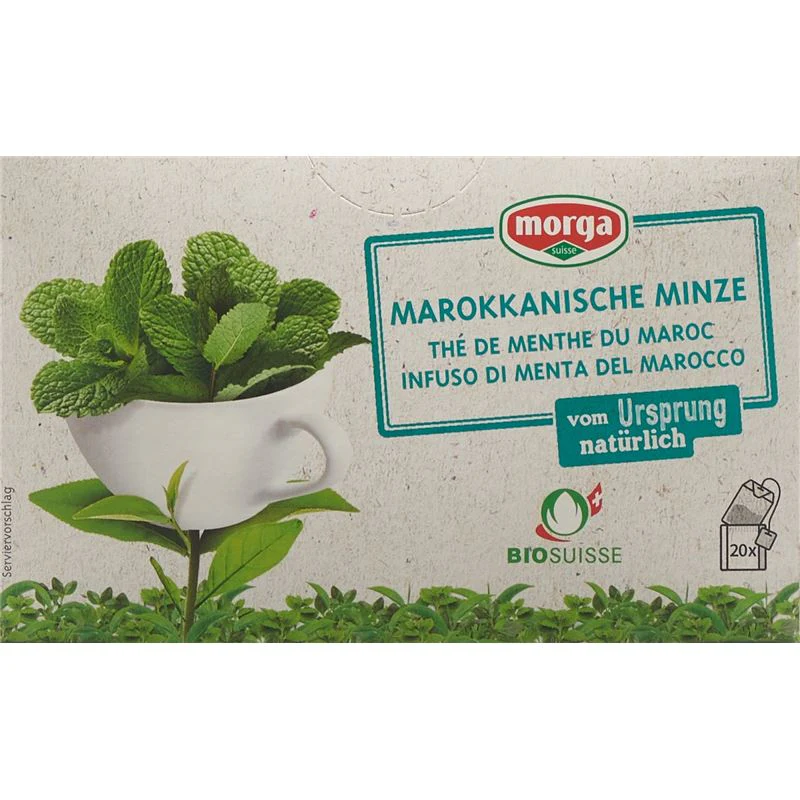 Morga Marokkominze Tee mit Honig Bio Knospe 20 Beutel