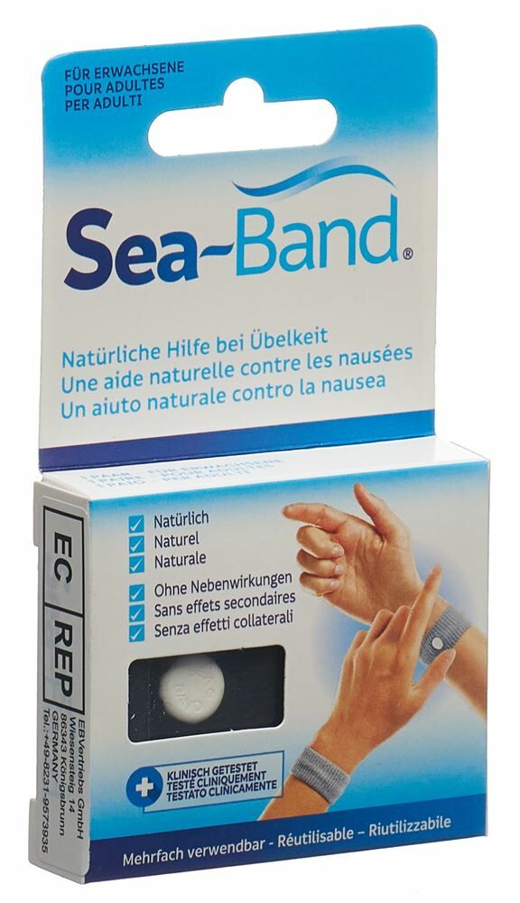 Sea-Band Akupressurband Erwachsen schwarz 1 Paar Sea-Band Akupressurband Erwachsen schwarz 1 Paar