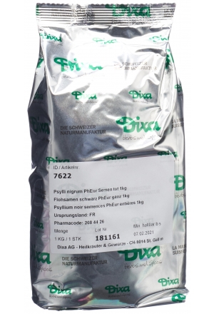 Dixa Flohsamen schwarz PhEur gereinigt 1kg Dixa Flohsamen schwarz PhEur gereinigt 1kg