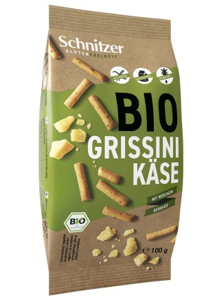 Schnitzer Bio Grissini Käse glutenfrei 8 x 100g