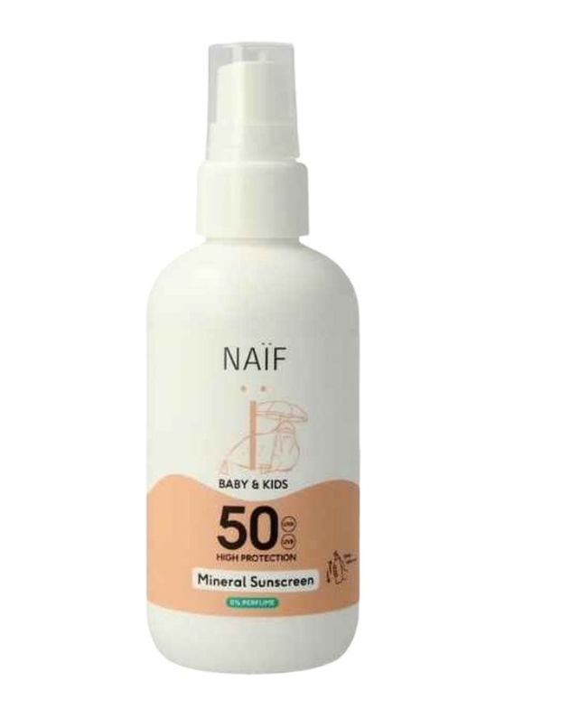 NAIF Baby&Kids Mineral Sun Spray ohne Parfum SPF50 100ml NAIF Baby&Kids Mineral Sun Spray ohne Parfum SPF50 100ml
