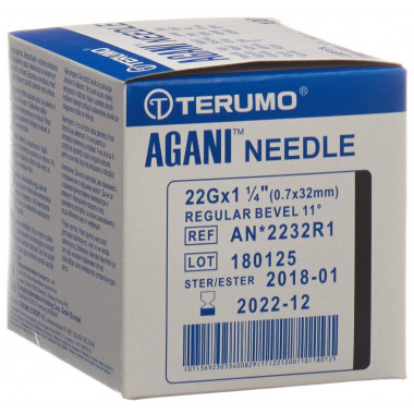 Terumo Agani Einmalkanüle 22G 0.7x32mm schwarz 100 Stück Terumo Agani Einmalkanüle 22G 0.7x32mm schwarz 100 Stück