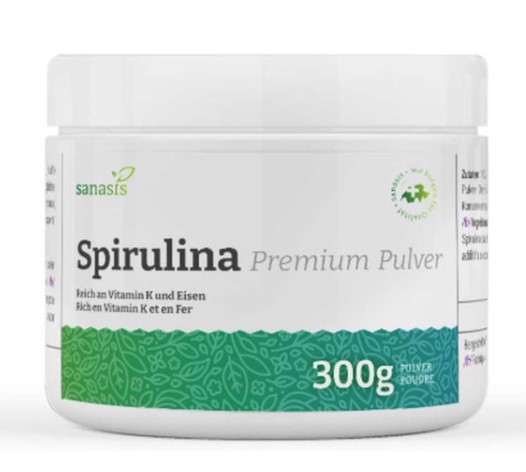 sanasis Spirulina premium Pulver Dose 300g