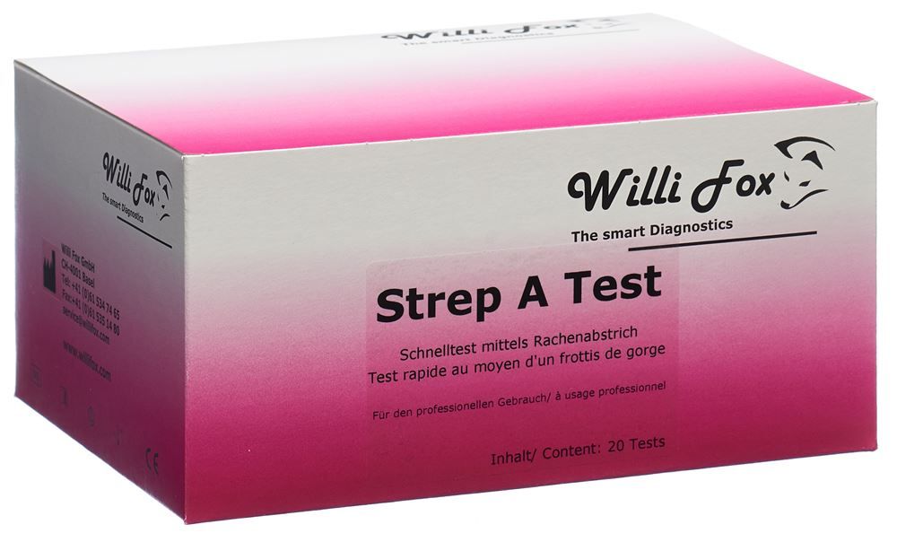Willi Fox Strep A Test 20 Stück Willi Fox Strep A Test 20 Stück