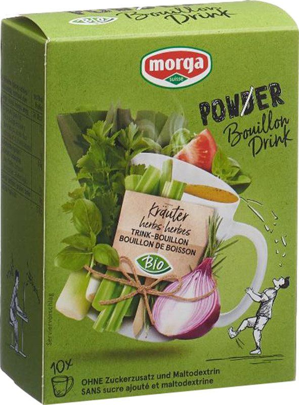 MORGA PowerPowder BouillonDri Kräu Bio 10 Btl 4g