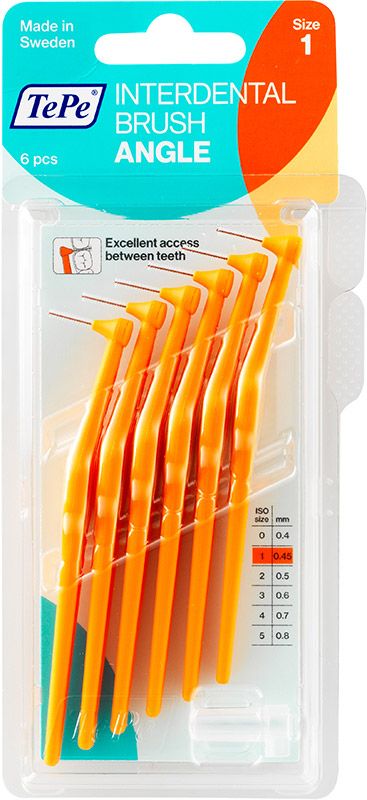 TePe Angle Interdental-Brush 0.45mm orange 6 Stück