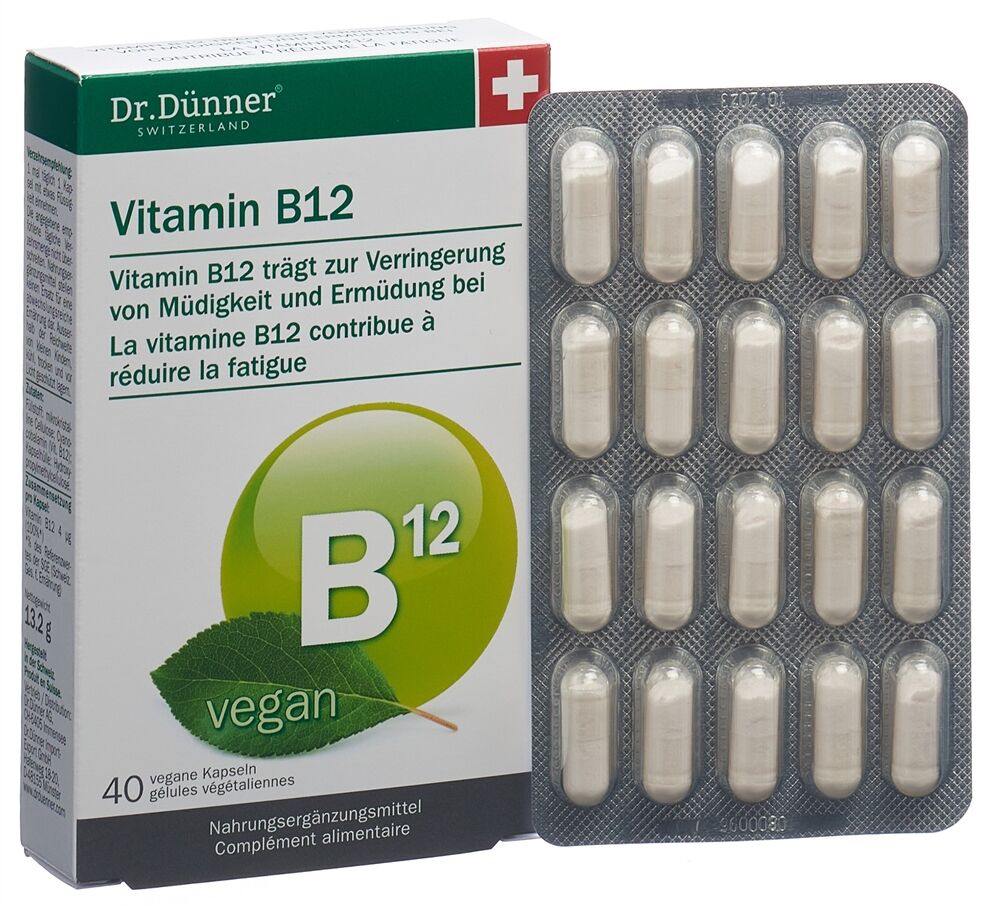 Dr. Dünner Vitamin B12 vegan Kapseln 40 Stück Dr. Dünner Vitamin B12 vegan Kapseln 40 Stück