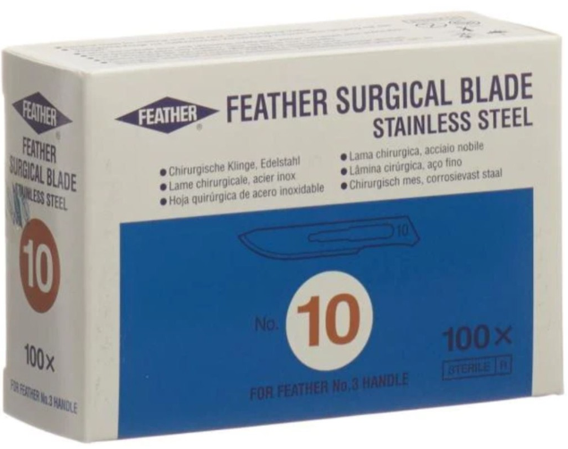 FEATHER Skalpellklingen ster Nr 10 100 Stück