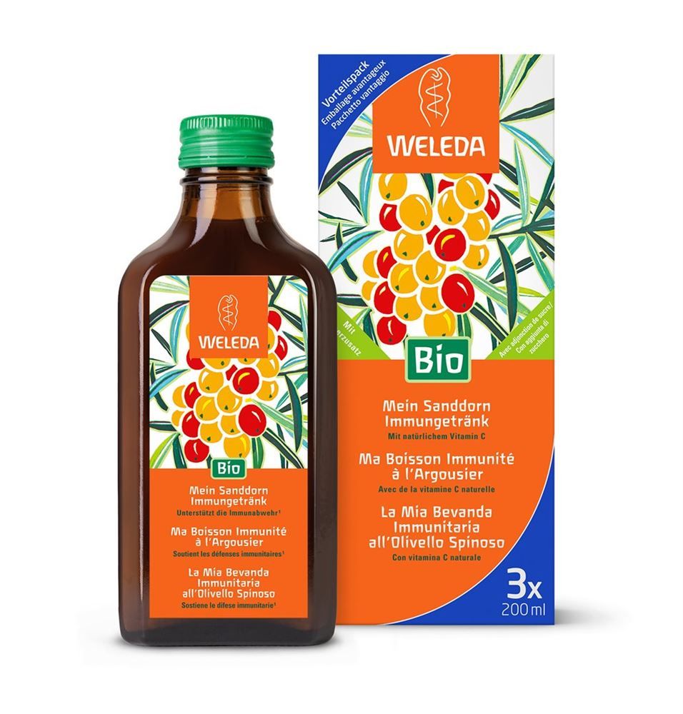 Weleda Mein Sanddorn Immungetränk Trio 3 x 200ml Weleda Mein Sanddorn Immungetränk Trio 3 x 200ml