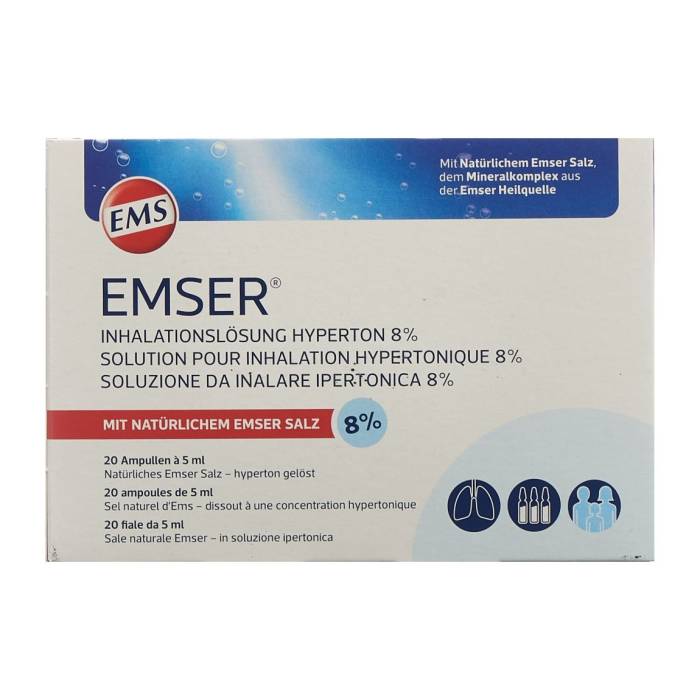 Emser Inhalationslösung 8 % hypertonisch 20 Stück Emser Inhalationslösung 8 % hypertonisch 20 Stück