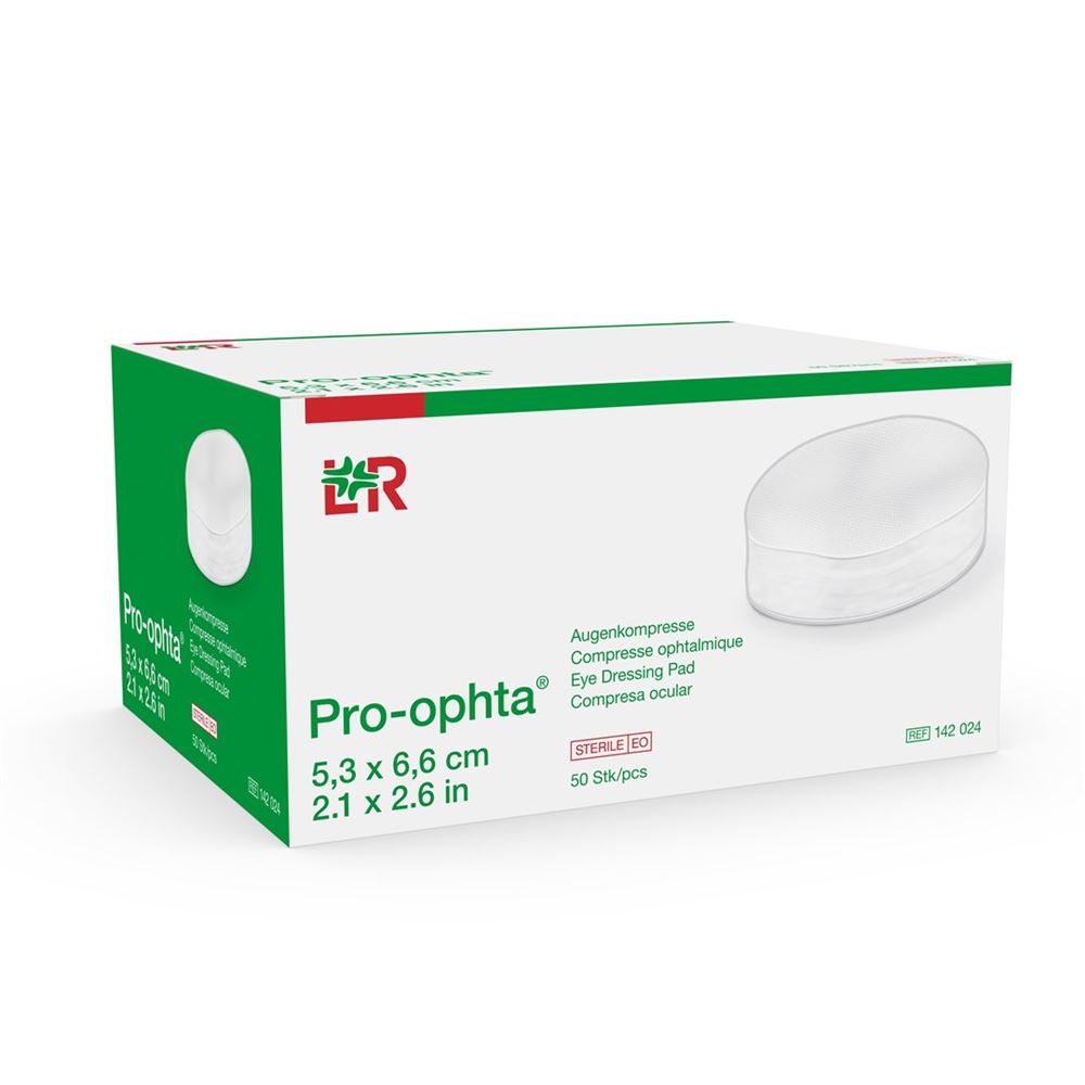 Pro-ophta Augenkompressen 5.3x6.6cm steril 50 Stück