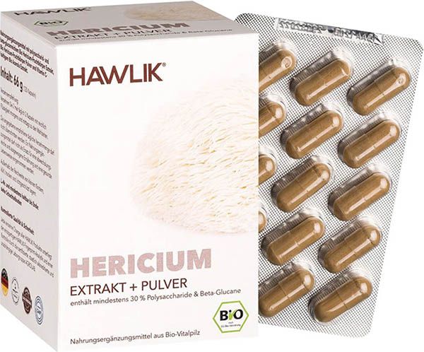 Hawlik Hericium Extrakt + Pulver Kapseln 120 Stück