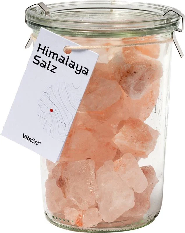 VITASAL Kristallsalz Himalaya Brocken Glas 700g